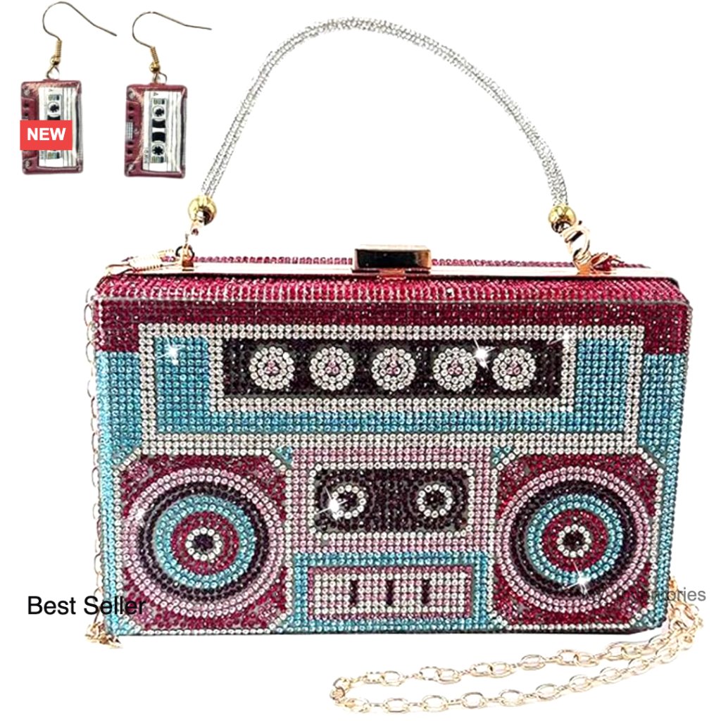 Diamond Evening Clutch Purse Elegant Glam Rhinestone Crossbody Bag